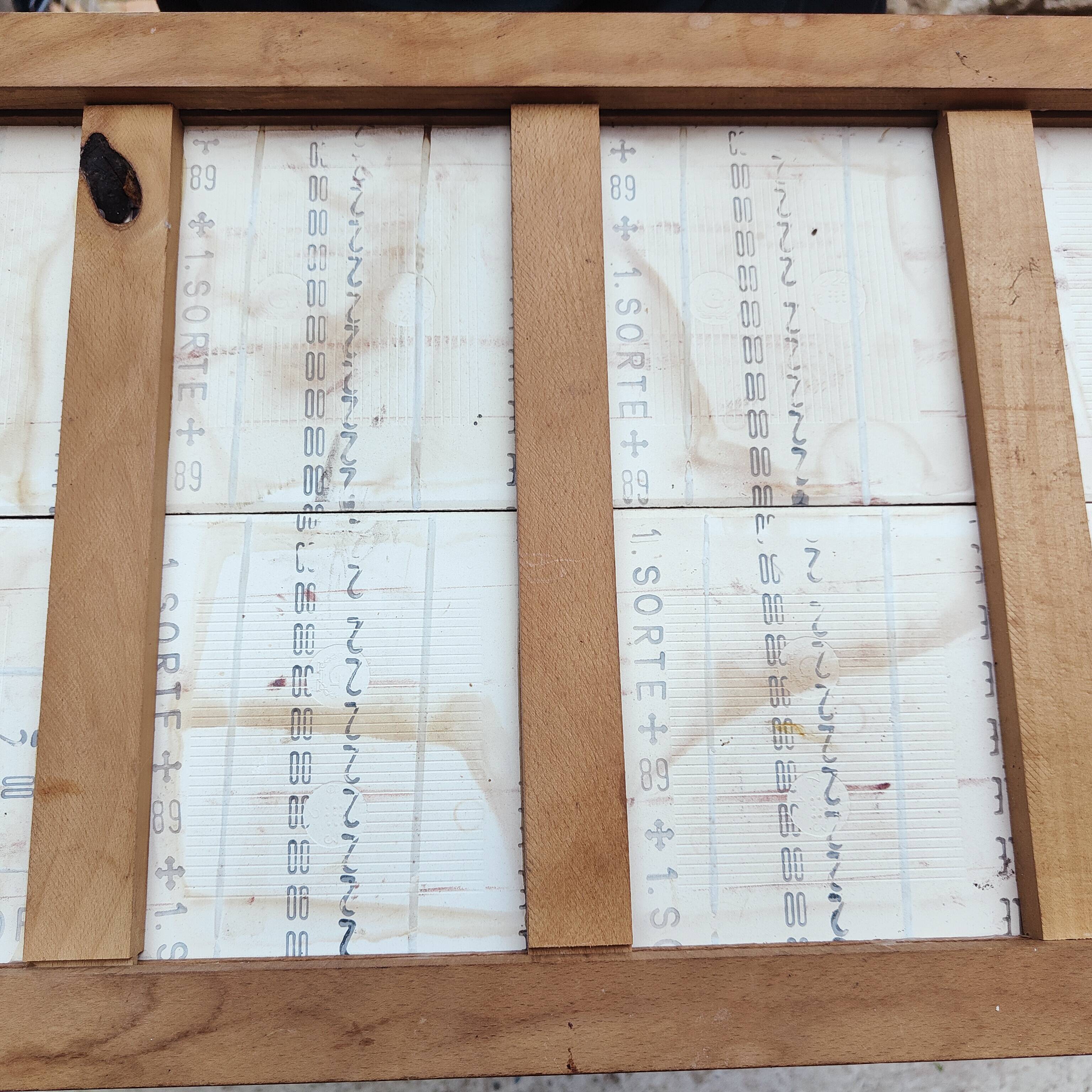 Wooden and ceramic coffee table