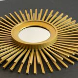 Miroir soleil doré style vintage