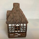 Homemade glazed terracotta candle box