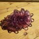 Rare amethyst blown glass cream service tripod - 13 pieces - Condition