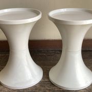 Paire de chevets Space Age en ABS blanc, 1970