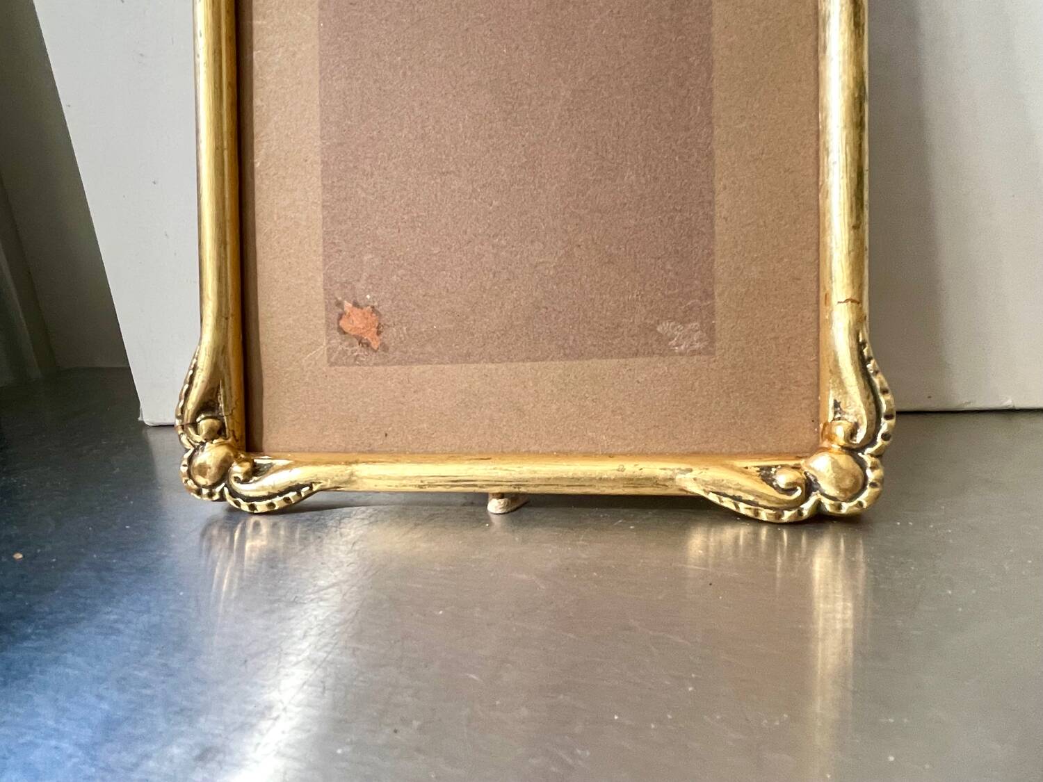 Antique gilded art nouveau  wooden frame 22 cm x 17.5 cm