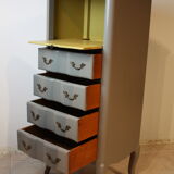 Chiffonier style Louis XV painted vintage