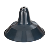 Industrial suspension in enamelled sheet metal anthracite gray 44cm XL 1960