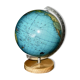 Vintage metal and wood terrestrial globe 1950