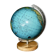 Vintage metal and wood terrestrial globe 1950