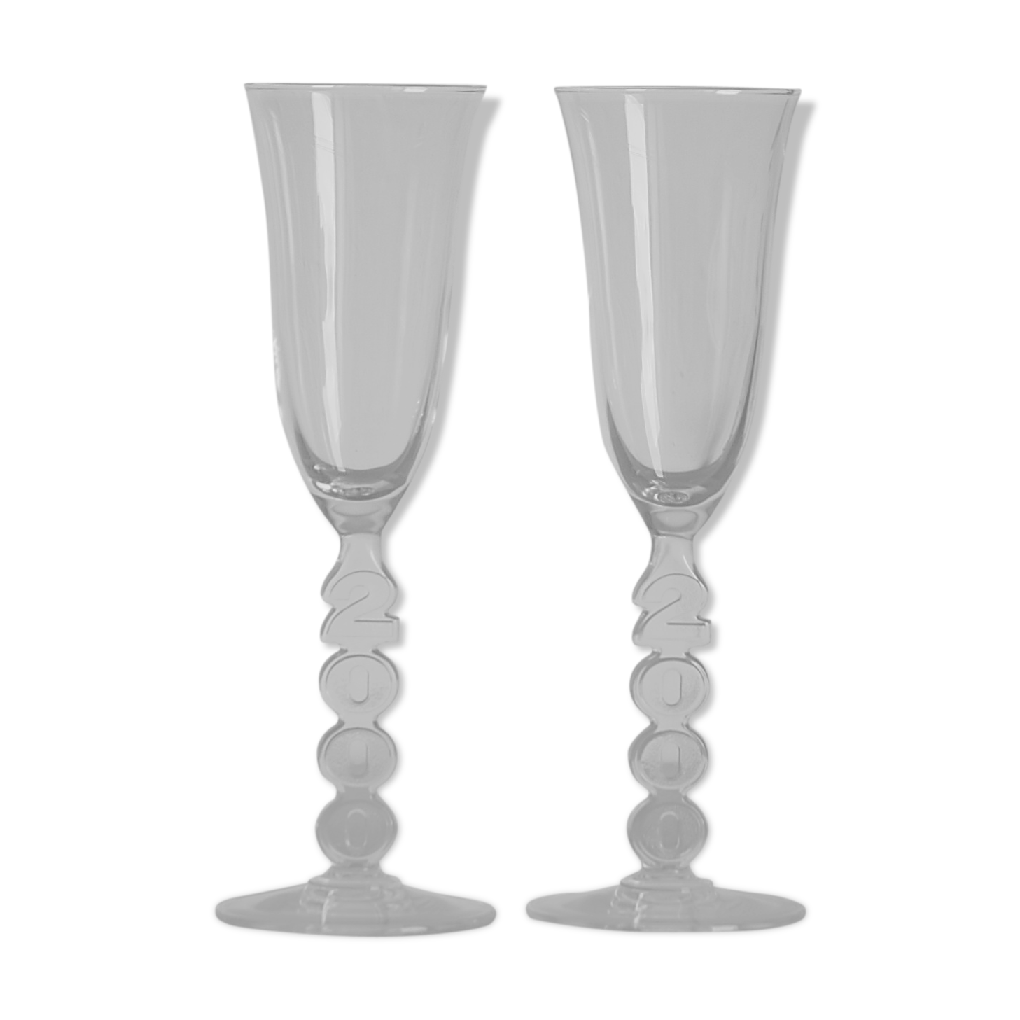 2 glass champagne flutes 2000