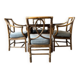 Ensemble table à manger et 4 chaises, 70s
