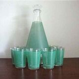 Carafe service and 8 glasses