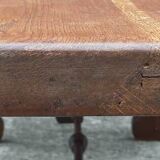 Table espagnole pieds lyre en chêne (19ème siècle)
