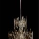 Brutalist stainless steel candlestick, France 1970