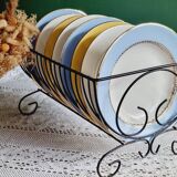 Set of 8 mismatched deep plates L'Amandinoise