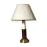 Lampe cuir et laiton début XXeme