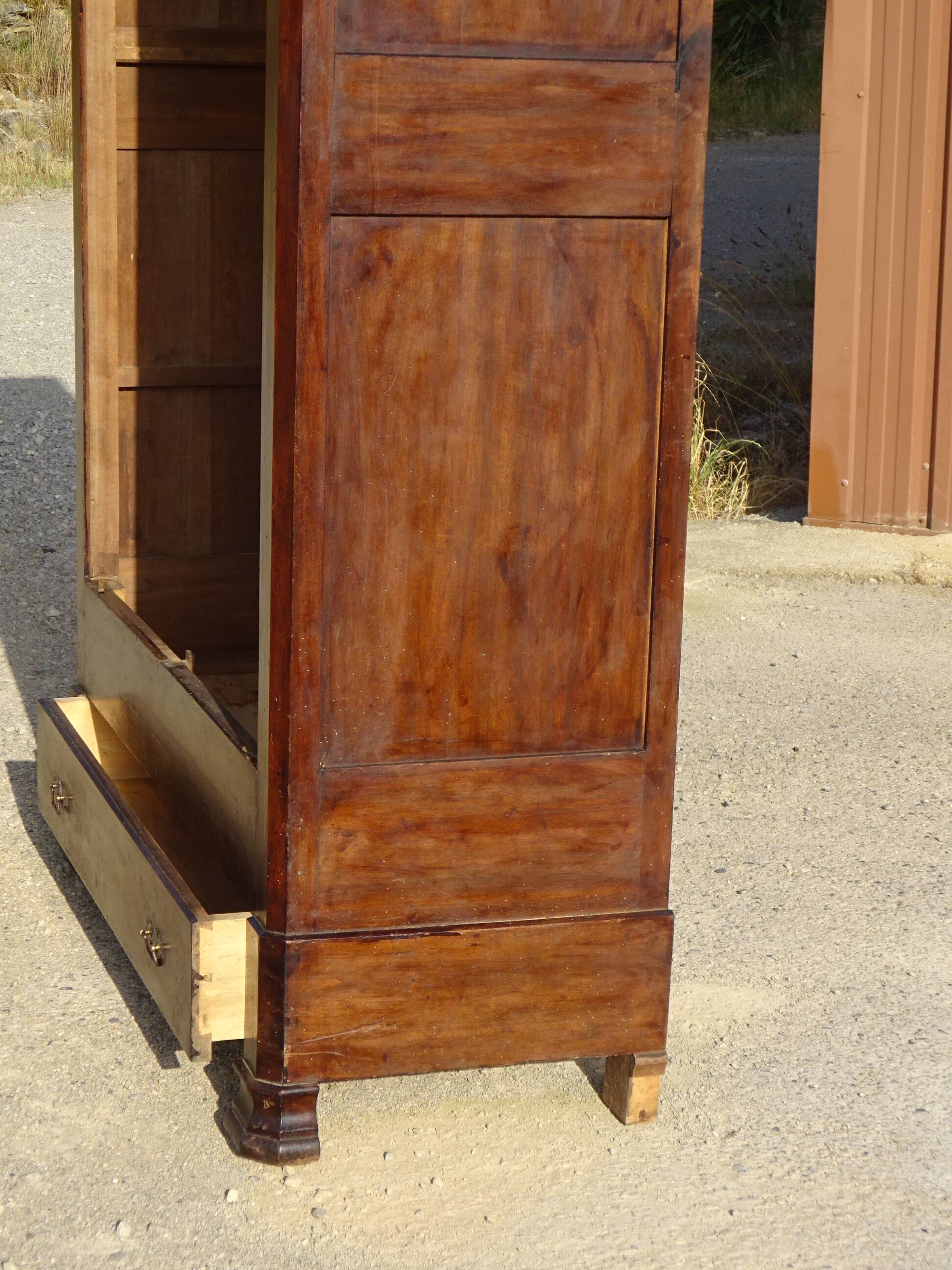 Louis Philippe style walnut wardrobe