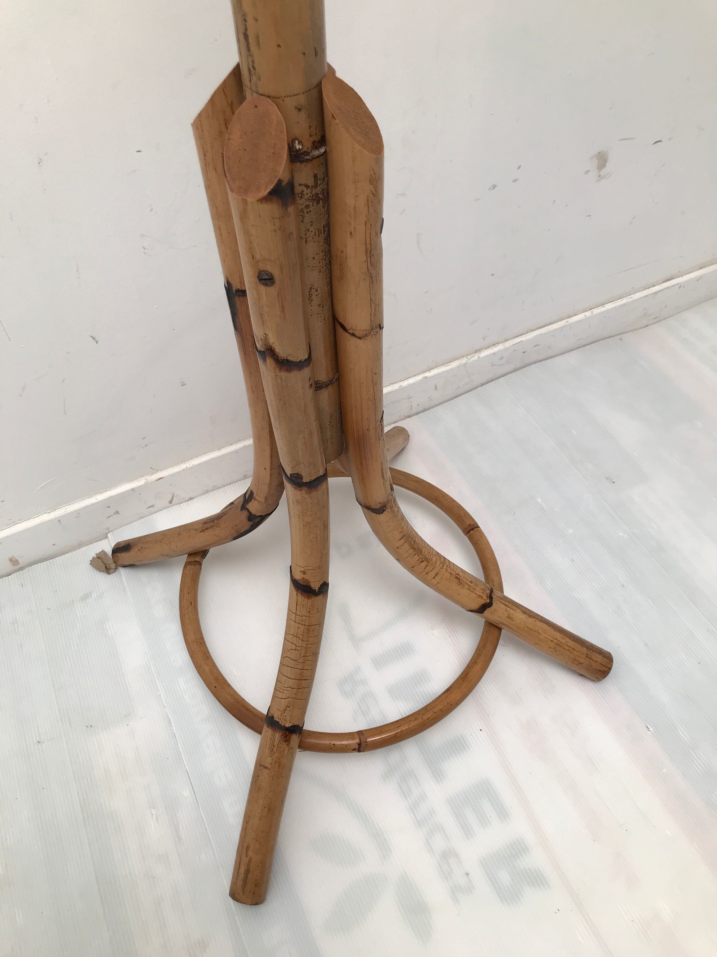 Bamboo parrot coat rack 50s-60s