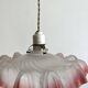 Antique opaline twisted glass pendant light