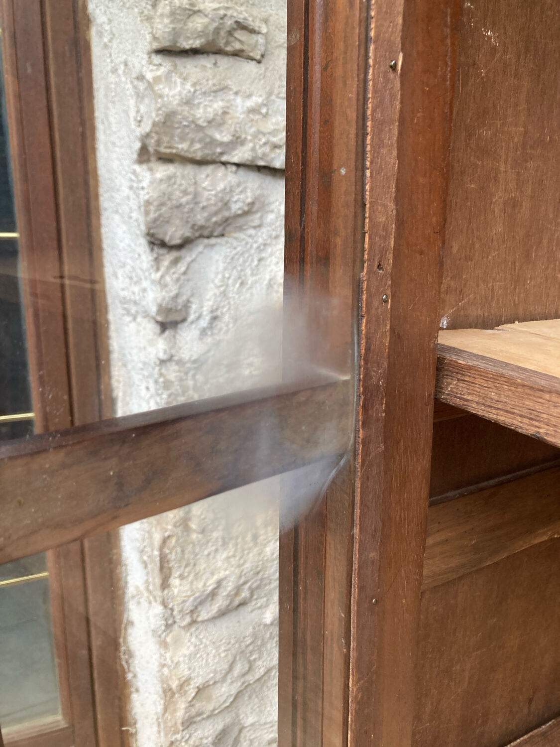 Vintage glass-fronted cabinet