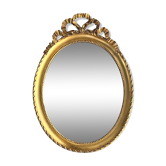 Gilded mirror with pediment