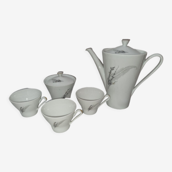 Cafetière porcelaine de Sologne et tasses