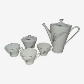 Sologne porcelain coffee maker and cups