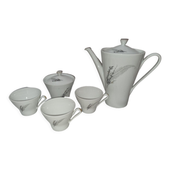 Cafetière porcelaine de Sologne et tasses