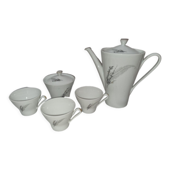 Sologne porcelain coffee maker and cups