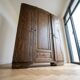 Large Art Deco wardrobe in carved solid oak