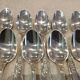 12 silver-plated metal coffee spoons by Boulenger LXV demi riche.