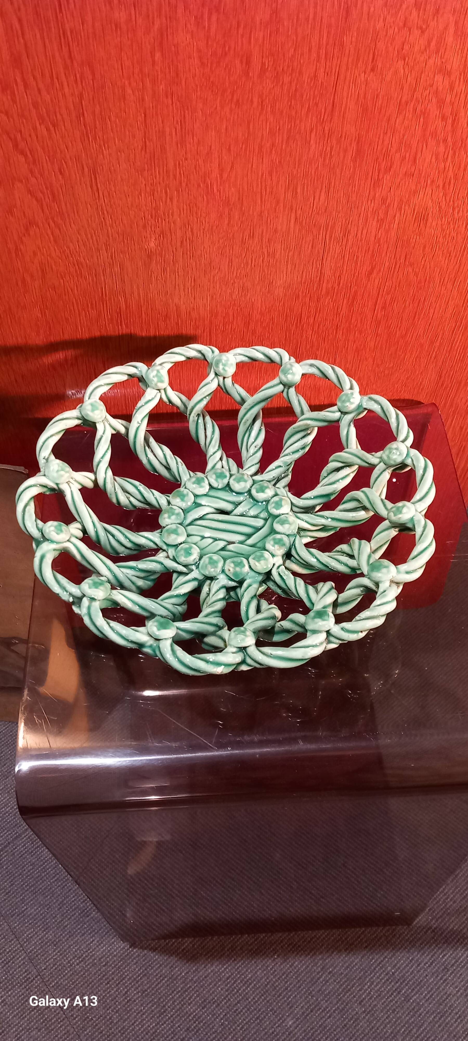 Vallauris ceramic braided cup