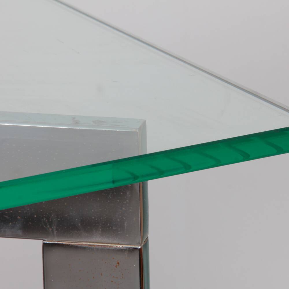 Console en métal chromé des années 1970