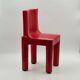 Chaise enfant rouge vintage Kartell par Sapper & Zanuso, style italien ludique des années 1960.
