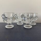 Set of 4 glass hens