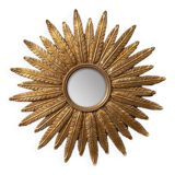 Miroir convexe gros cadre feuilles 39 cm