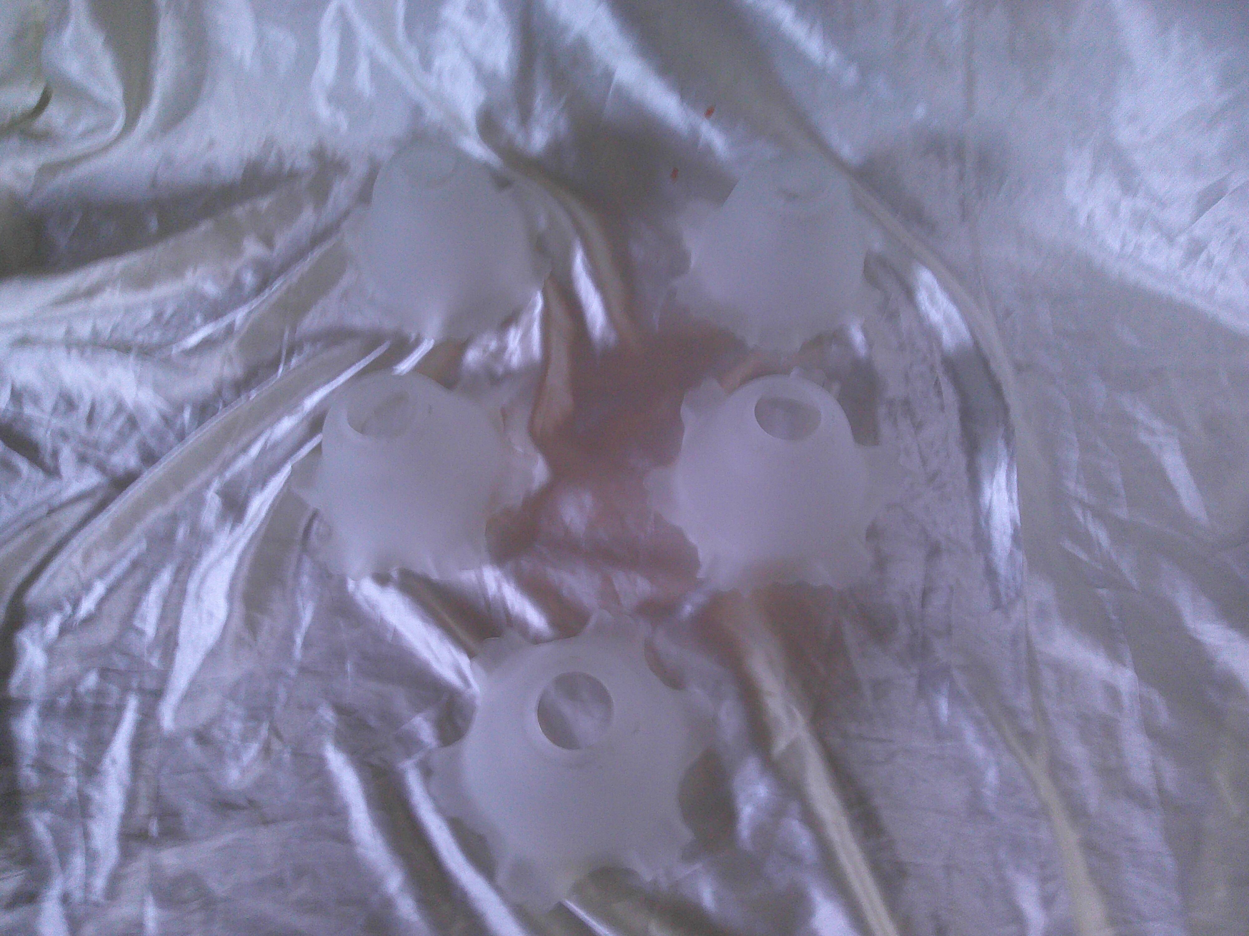 Set of 5 frosted glass lampshades