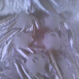 Set of 5 frosted glass lampshades
