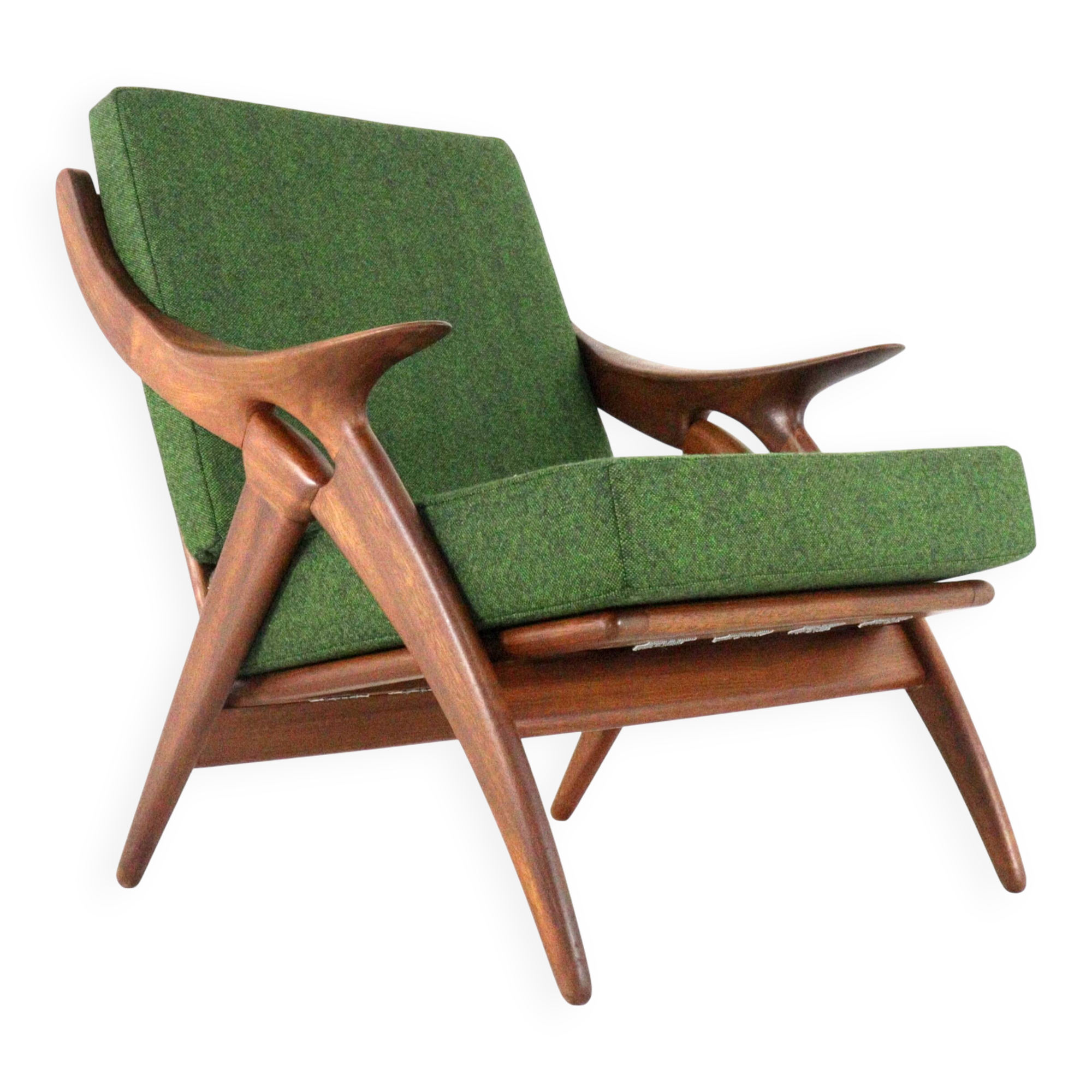 De Ster "Knoop" - armchair 'Glane' mid century modern Dutch Design in teak