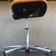 Former strafor adjustable metal chrome office chair - yellow fabric seat