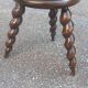 Tabouret vintage tripode torsadés