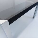 Vintage Italian square dining table by Faleschini for Mariani glass