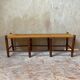 Rustic wood and straw bench