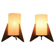 Pair of Midcentury Table Lamps, Rockets, Pokrok Zilina, 1970s