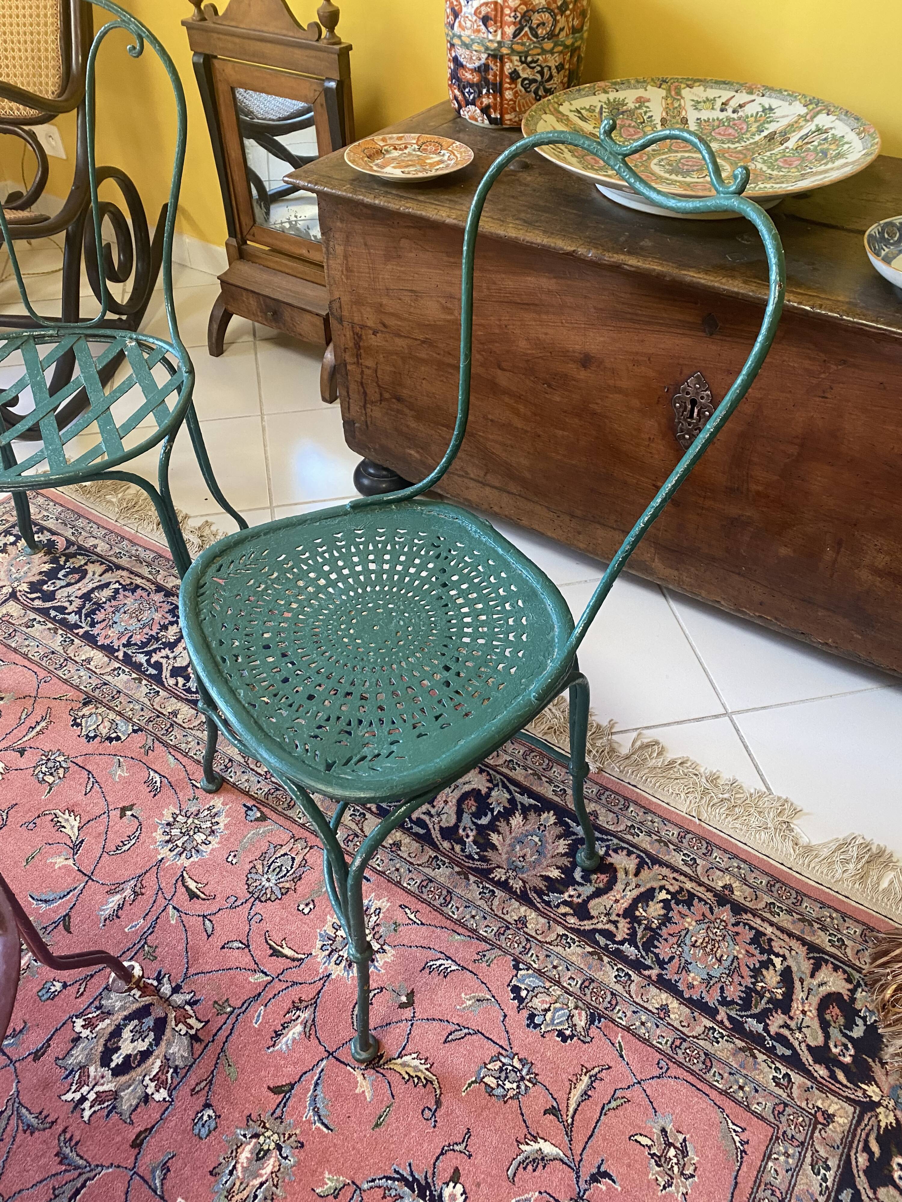 Wrought iron garden chair 19s