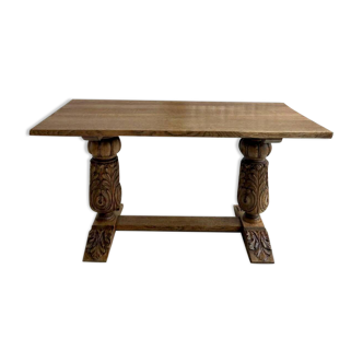 Antique solid wood coffee table, fully restored.