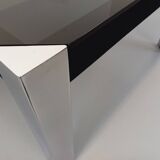 Vintage Italian square dining table by Faleschini for Mariani glass