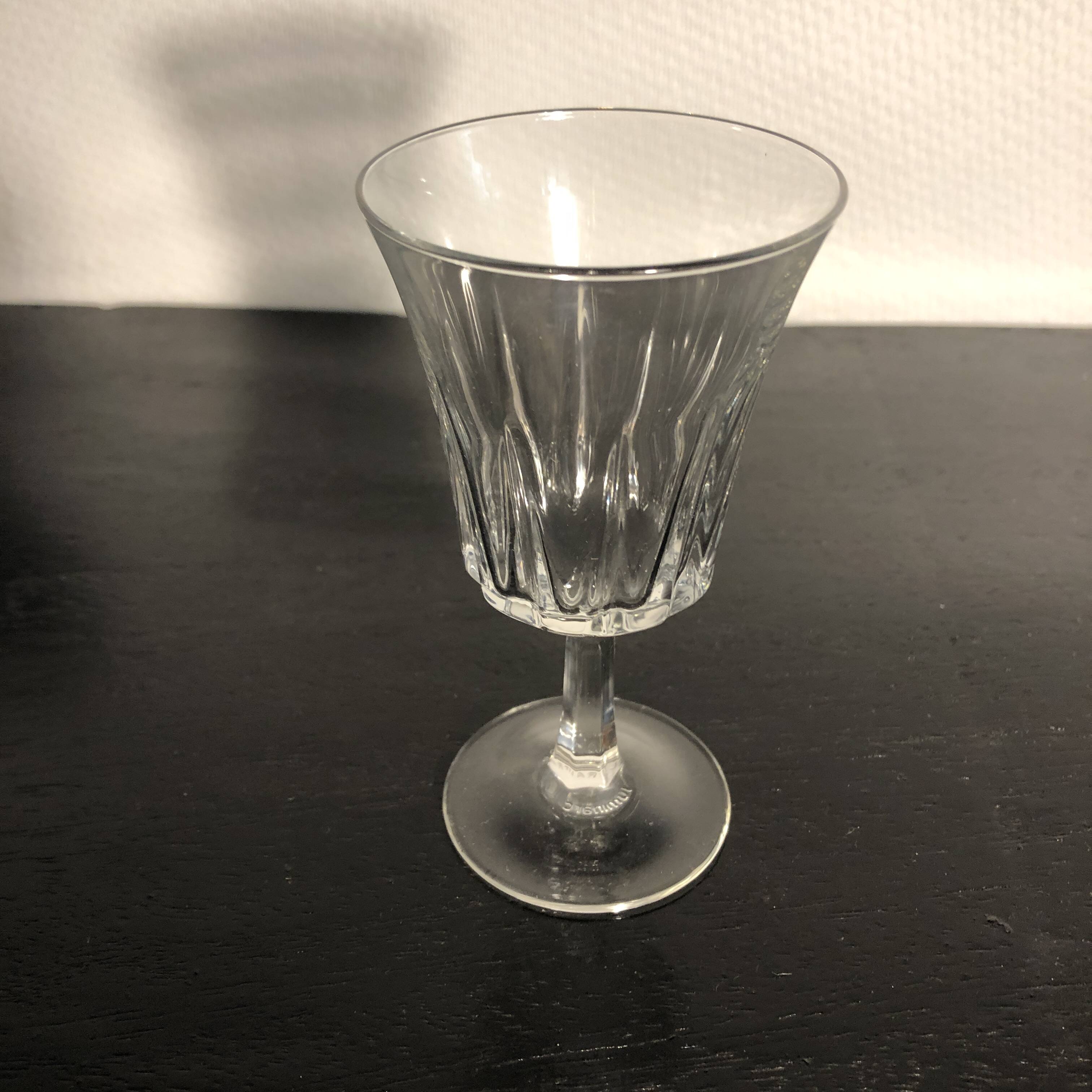 Crystal stemmed glasses