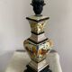 Living room lamp in cracked earthenware style, handmade decoration, 20th century