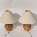 Paire de lampes de table en teck par Dyrlund, Danemark 1960s-1970s