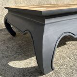 Square opium coffee table, solid teak, elephant legs