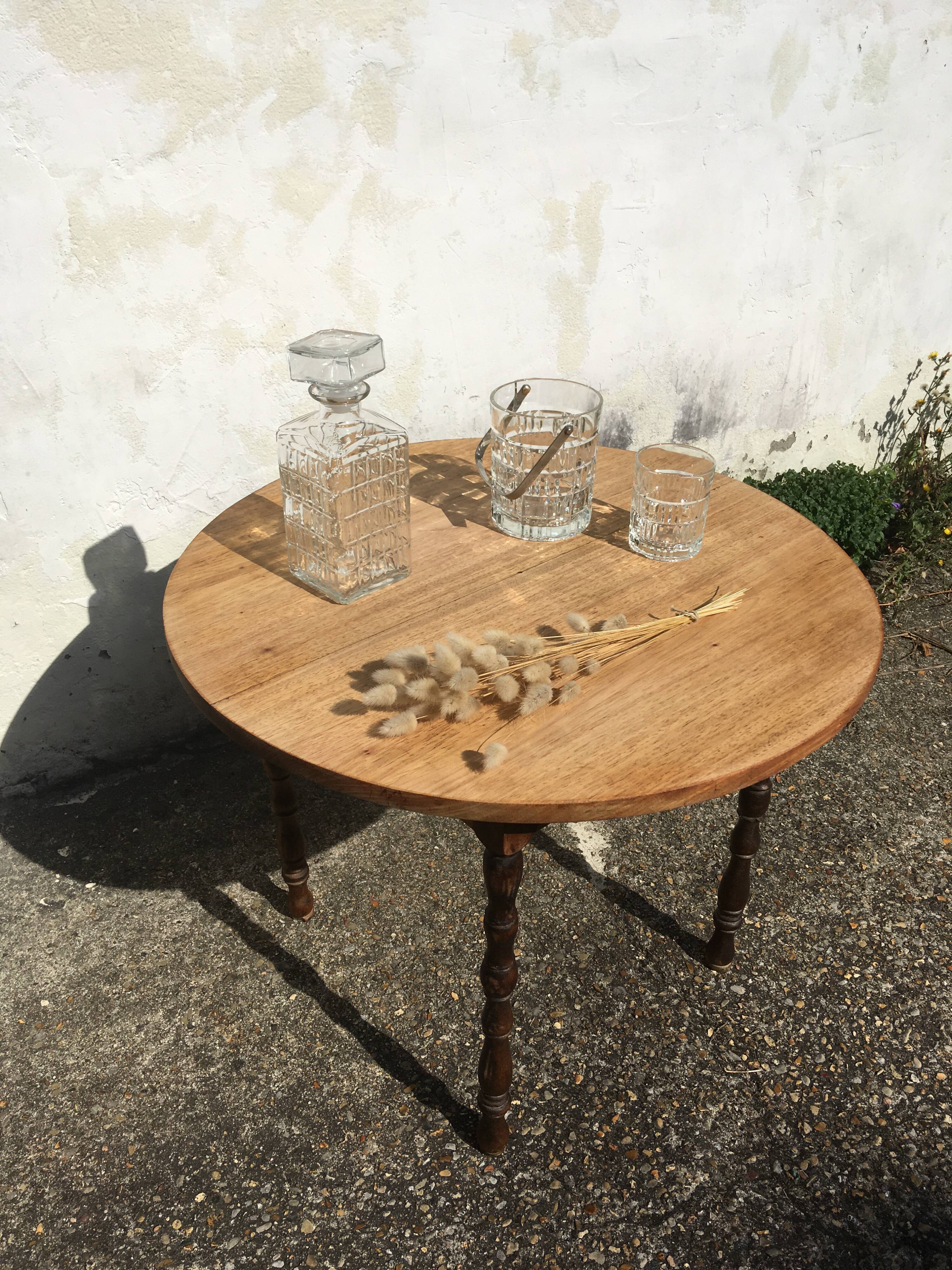 Raw wood coffee table