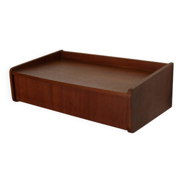 Rare floating nightstand  in teakwood with  drawer   * Denmark 70 *